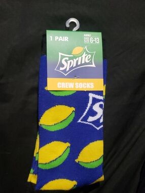 🤯3/$12 Sprite Soda Crew Socks New Unisex